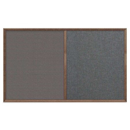 United Visual Products Slim Style Indoor Enclosed Corkboard, 18 UV501SC-GOLD-BLACK